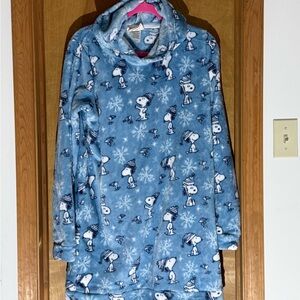 Munki Munki Blue Peanuts Fleece Hoodie
